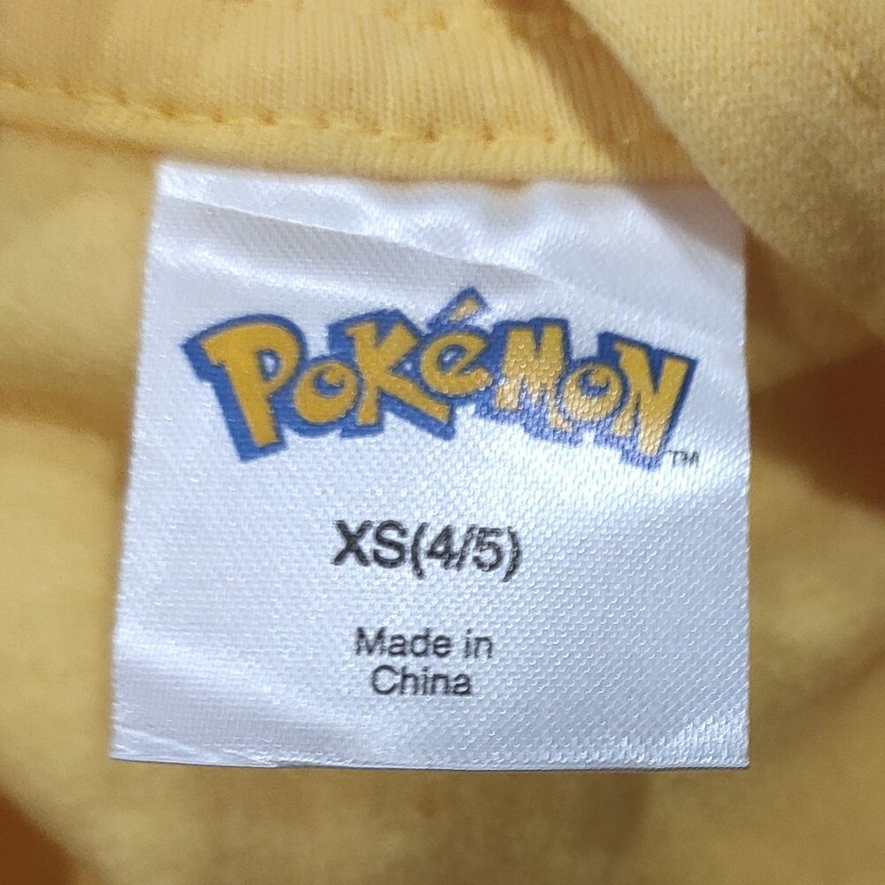 Pokemon Pikachu Hoodie Sweatshirt Yellow New with Tags NWT Size XS/S/L - Picture 9 of 15